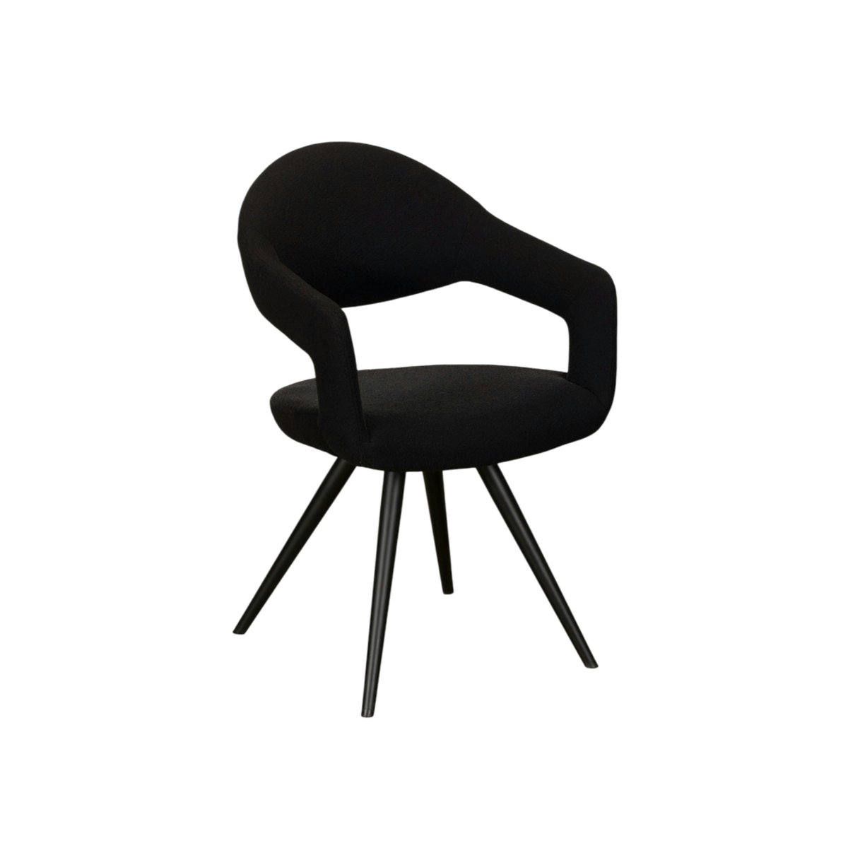 Chaise salle à manger noire à dossier ouvert (lot de 2) TREVI noir, PIER IMPORT