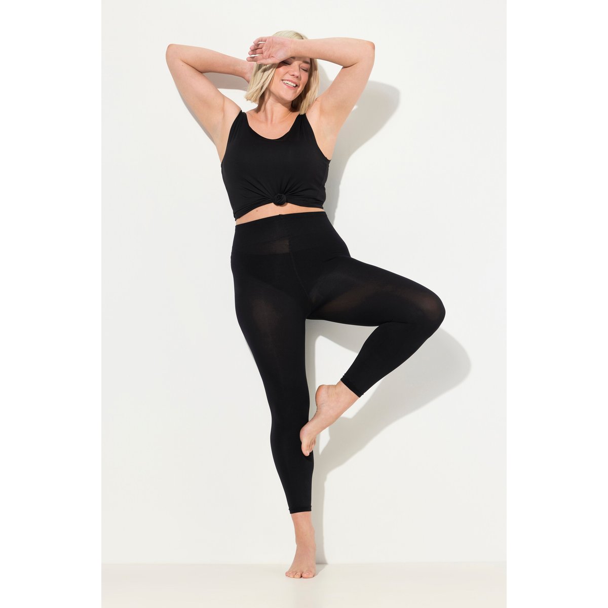 Legging-collant, 200 den, taille confortable noir, ULLA POPKEN