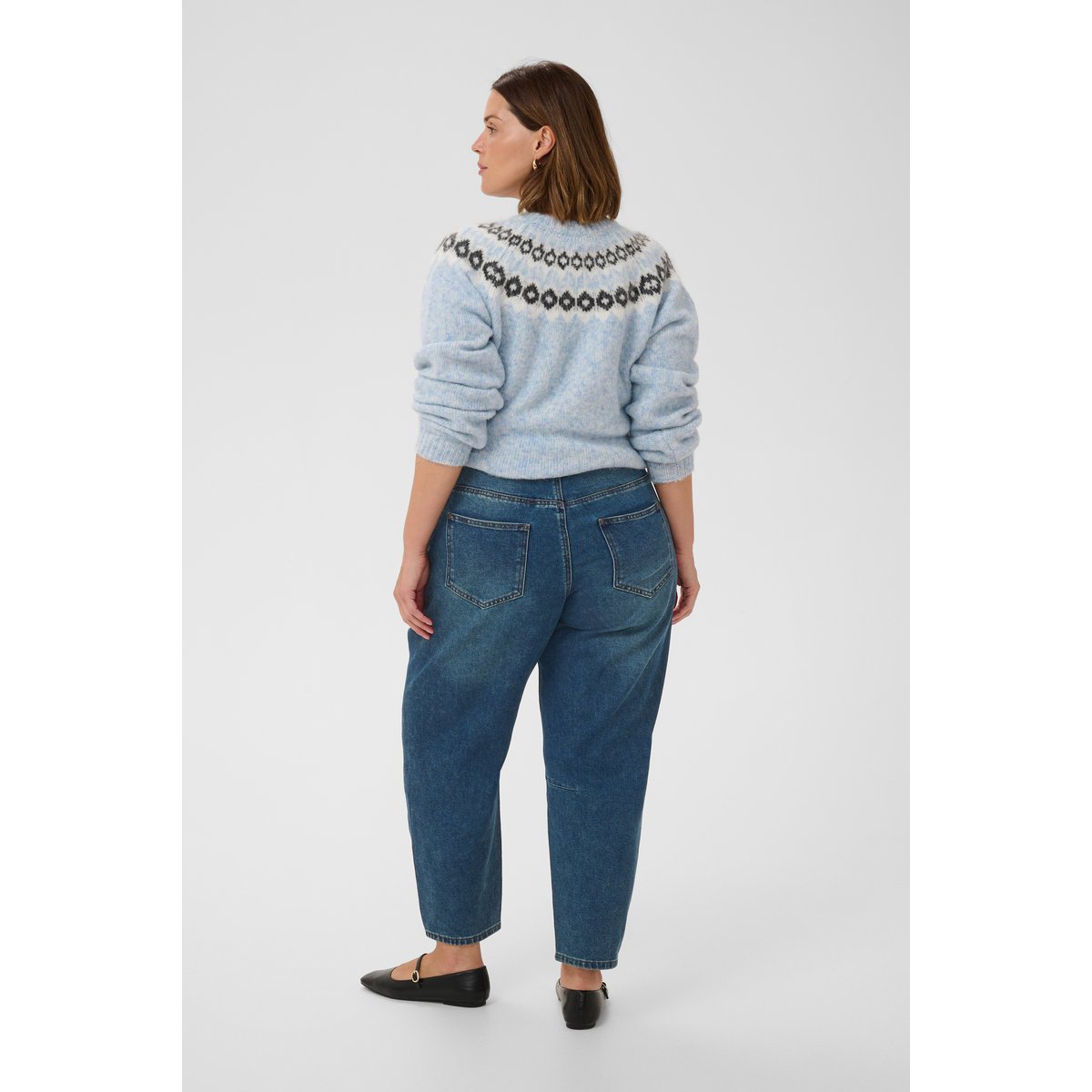 Jeans bleu blue washed denim, KAFFE CURVE