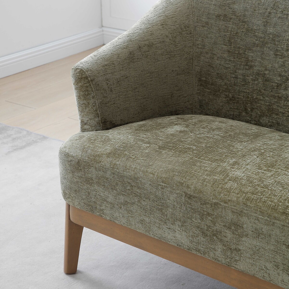Eliana Chenille 2-Seater Accent Sofa olive, ÉDITÉ