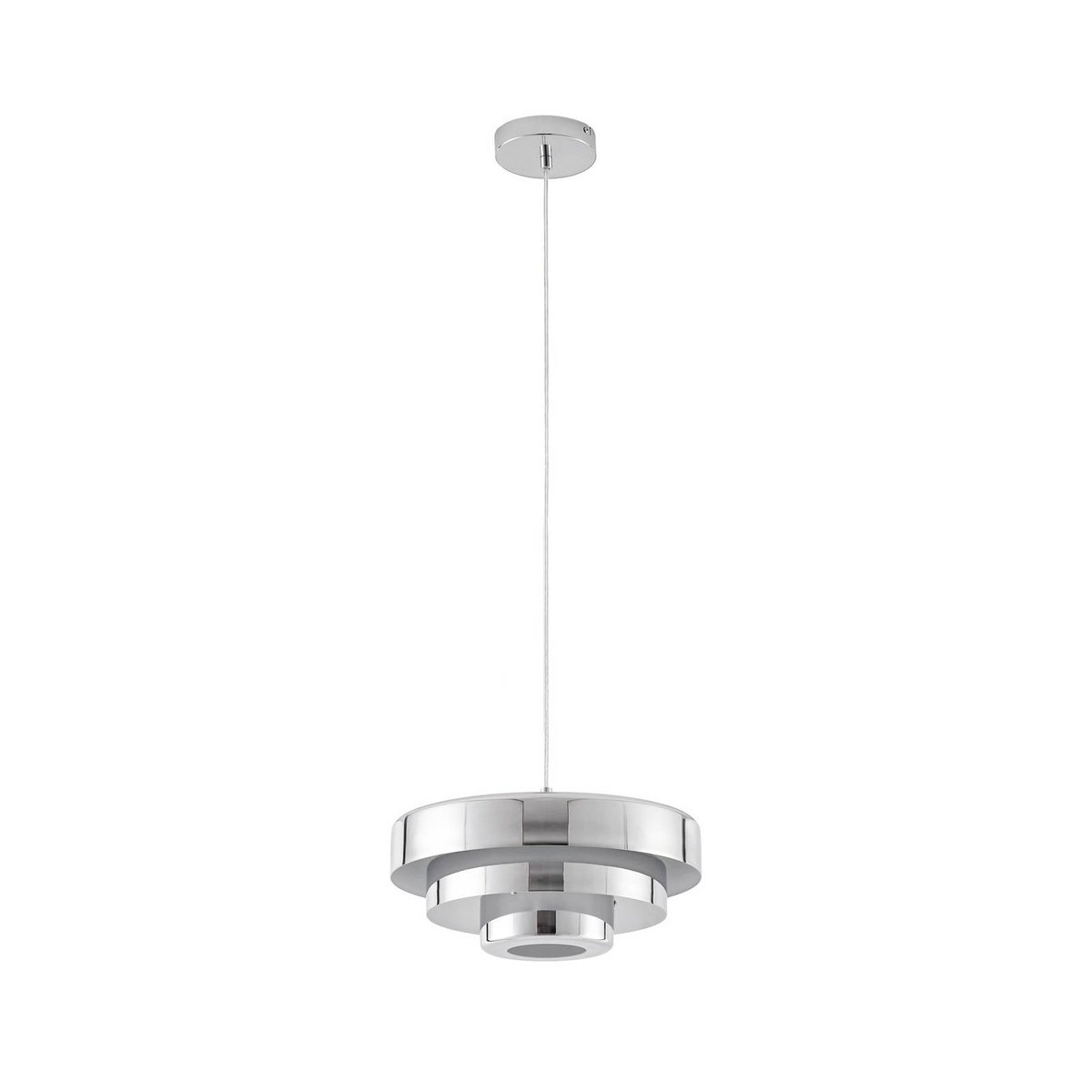 Suspension en métal design, Tivra chromé, LINDBY