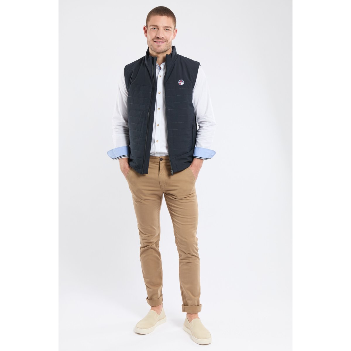 Veste sans manches imperméable HULL navy, BERMUDES