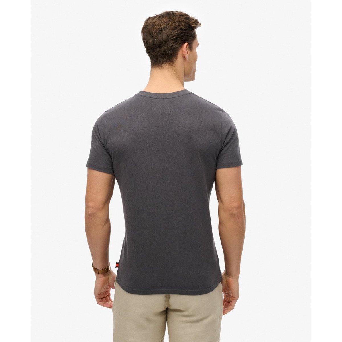 T-shirt ton sur ton Vintage Logo anthracite, SUPERDRY