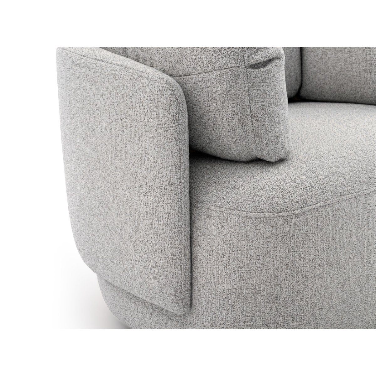 Fauteuil tissu chiné, MARIO gris, BOBOCHIC