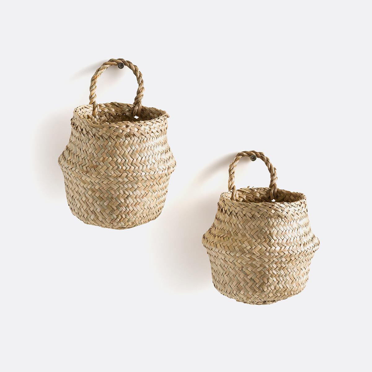 Lot de 2 paniers muraux en herbier, Rixy naturel, LA REDOUTE INTERIEURS