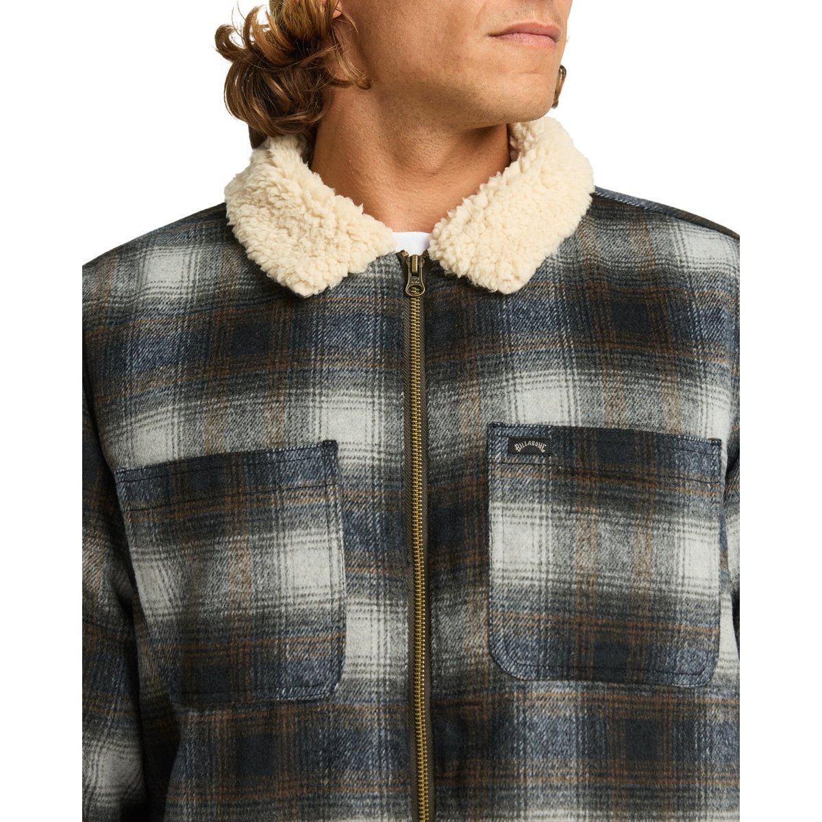 Veste en laine à doublure en sherpa HILLS SHERPA noir raven, BILLABONG