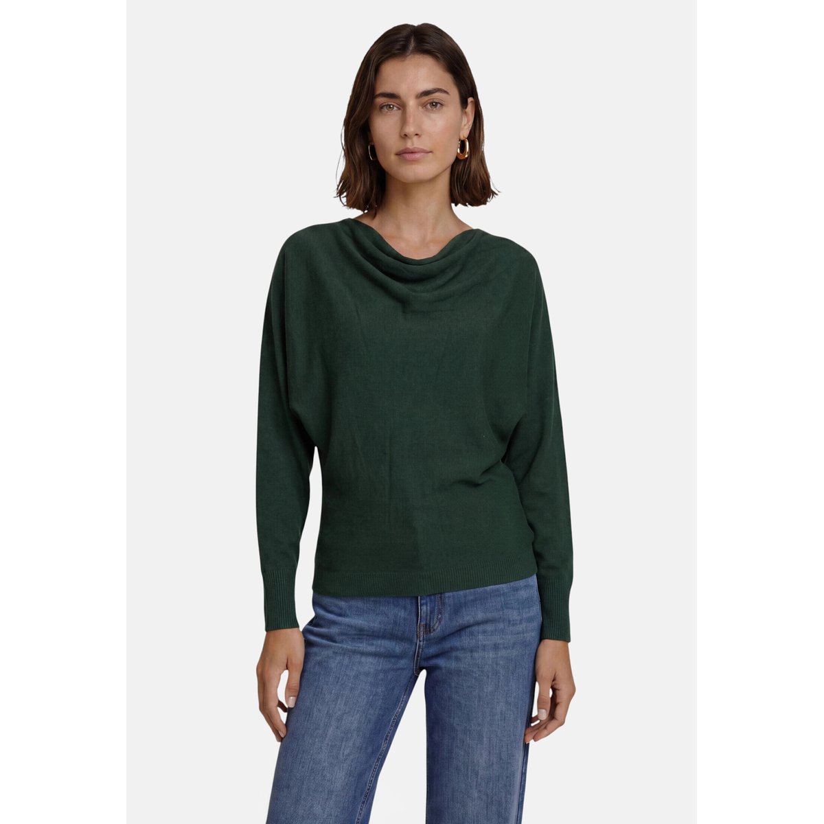 Pull-over en maille à manches chauve-souris green forest, ZERO