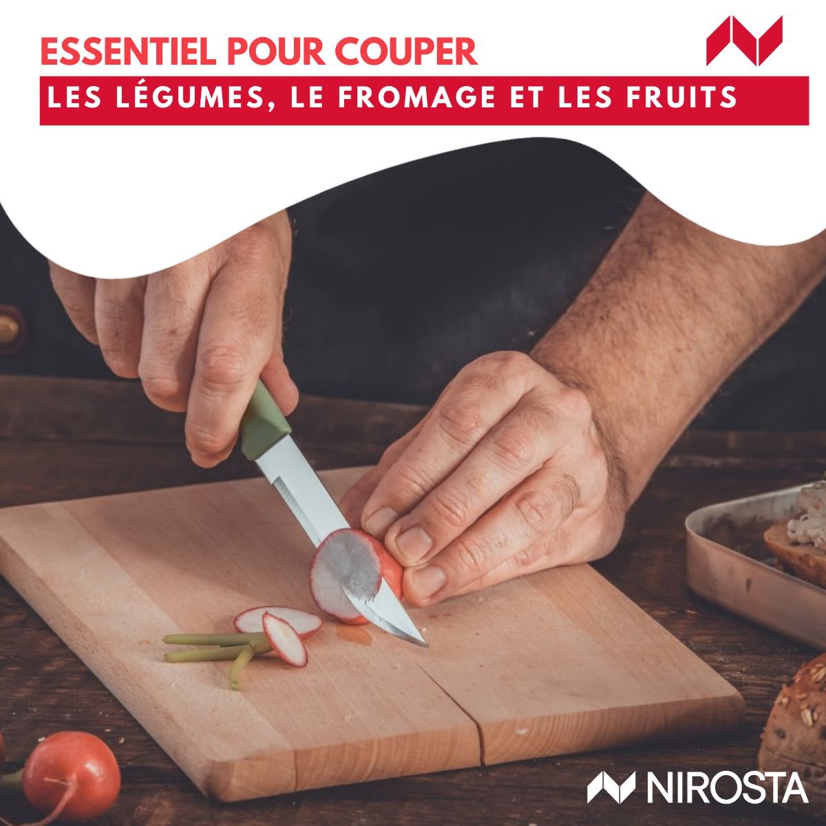 Couteau d’office universel 22,5 cm ELEMENTAL vert, NIROSTA