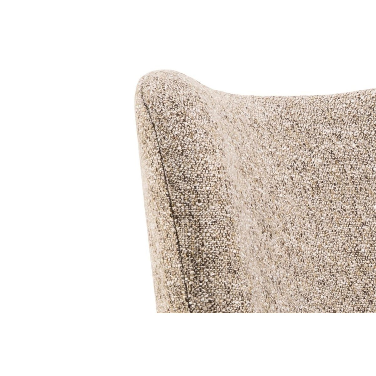 Fauteuil en tissu chiné crème et pieds en bois - EROS beige, HELLIN, DEPUIS 1862