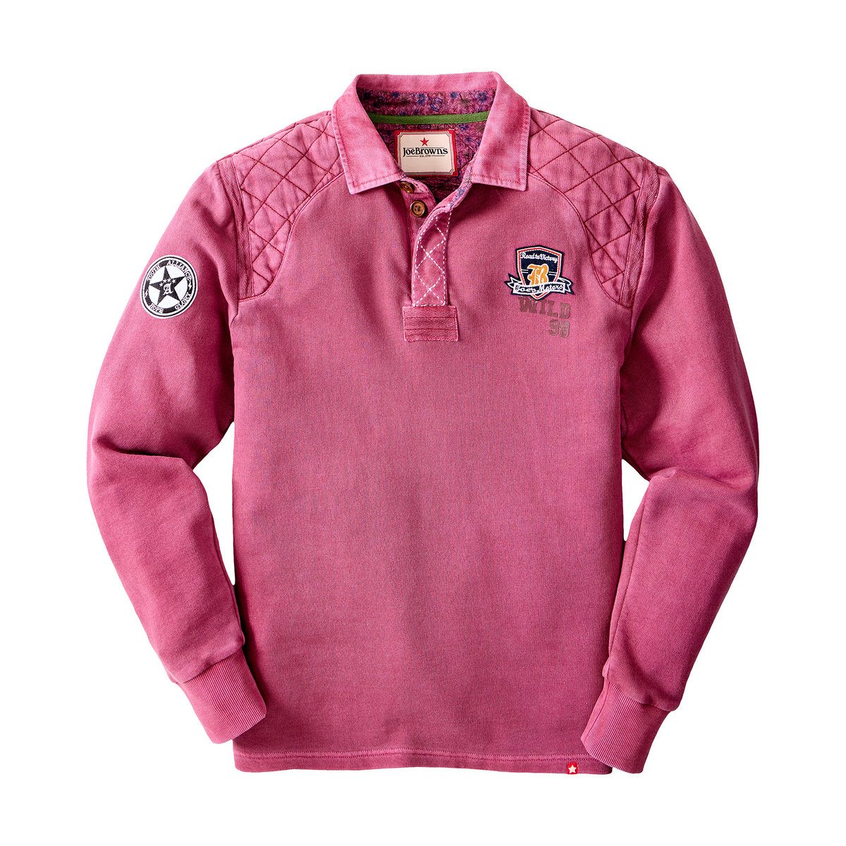 Henley Style Rugby Délavé à la Perfection violet, JOE BROWNS