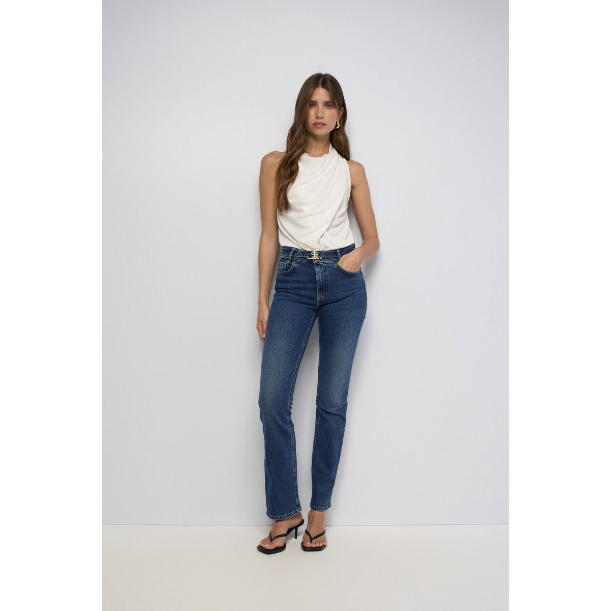 JEAN DESTINY PUSH UP BOOTCUT bleu denim, SALSA JEANS