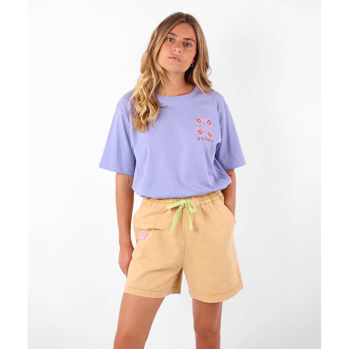 Short en toile de coton surteinte DOMINGO shell, OXBOW