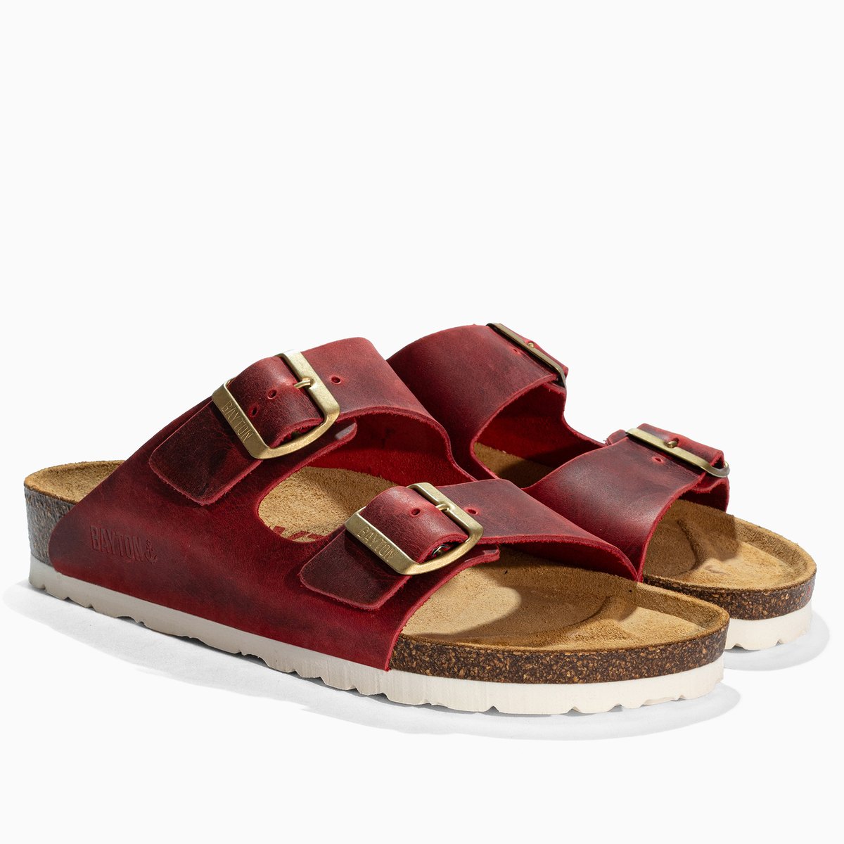 Sandales en cuir ATLAS red, BAYTON