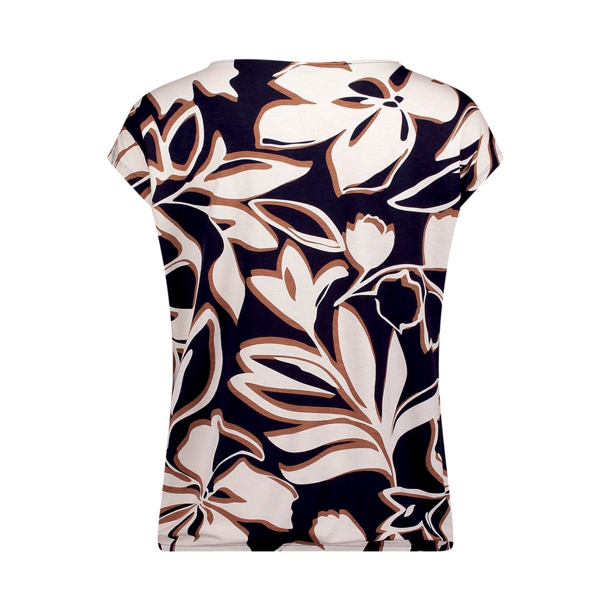 T-shirt à manches courtes à élastique dark blue/brown, BETTY BARCLAY