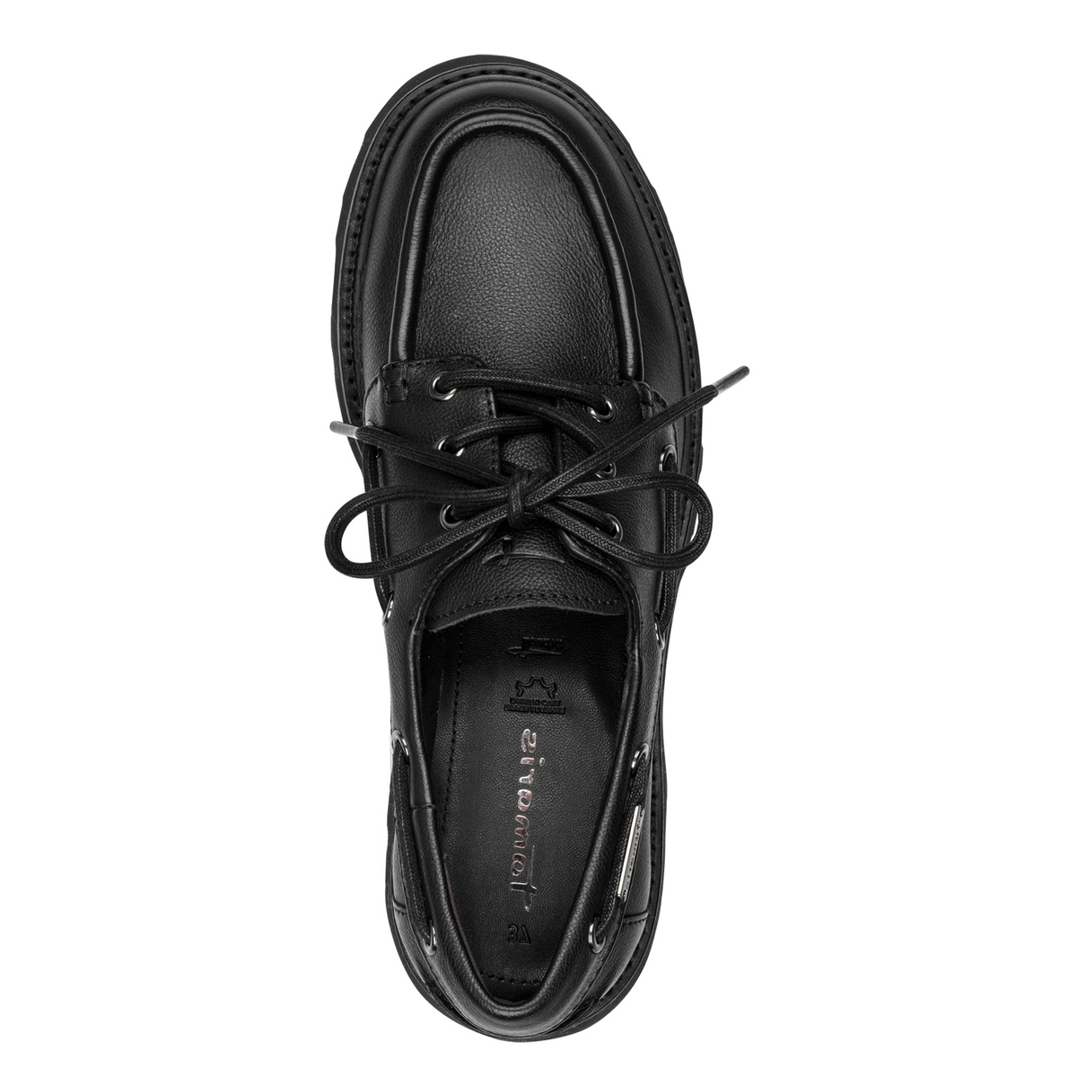 Derbie en cuir noir cuir, TAMARIS