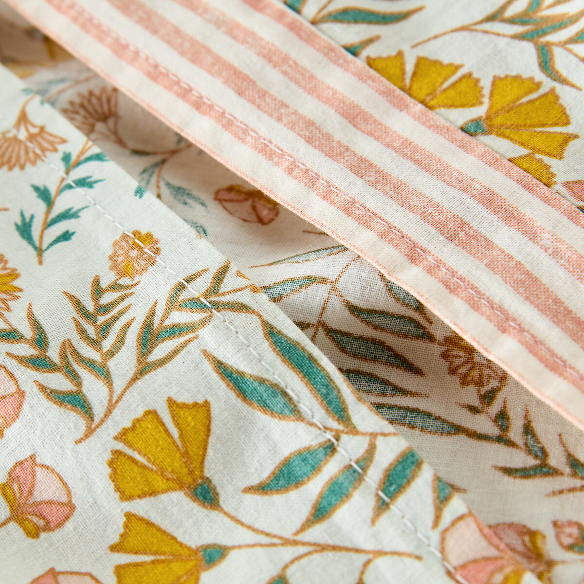 Majari Washed Cotton Duvet Cover floral print, LA REDOUTE INTERIEURS
