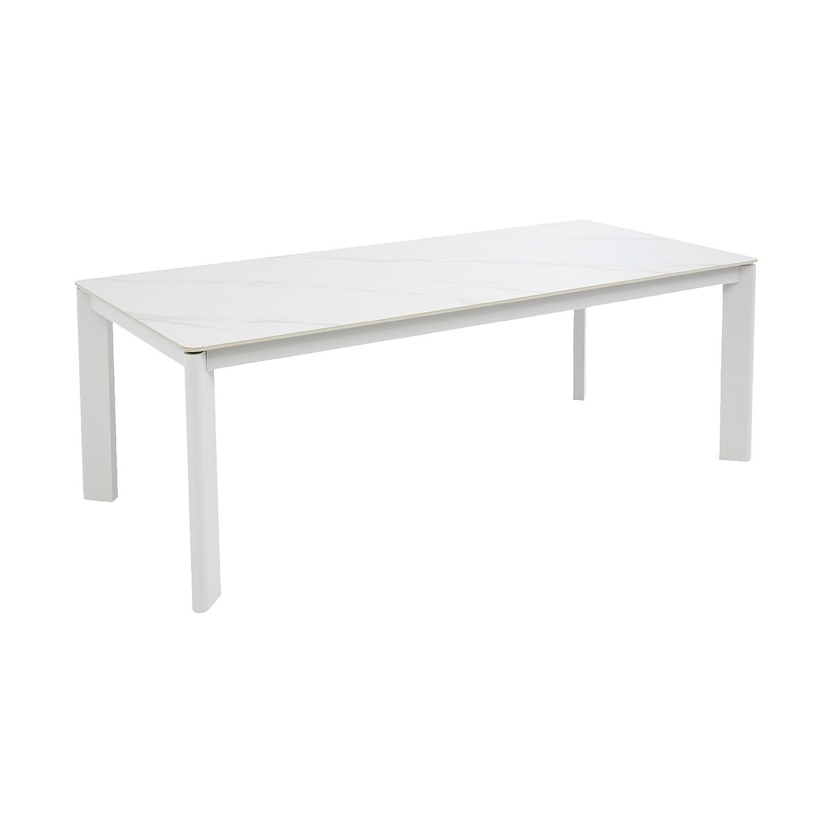 Table de jardin aluminium CORVO blanc cassé, HABITAT