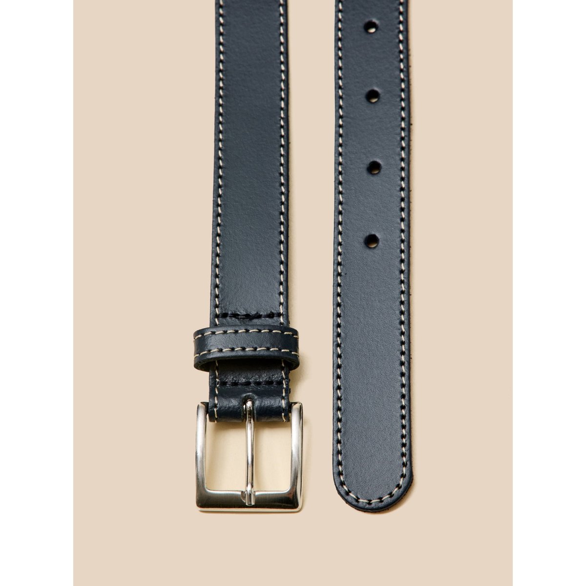 Ceinture en cuir marine, CYRILLUS