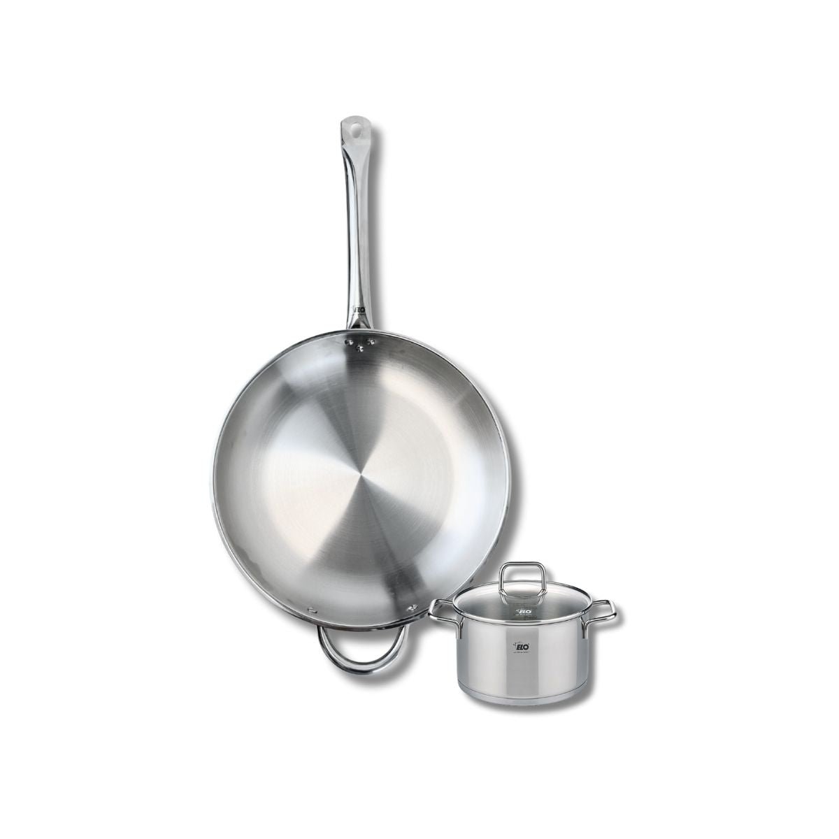 Batterie de cuisine 1 poêle 32cm + 1 faitout 14cm PROFI CITRIN gris, ELO