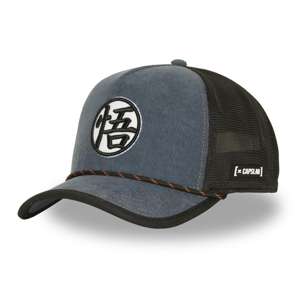 Casqutte trucker Dragon Ball Super bleu canard/noir/orange/blanc, CAPSLAB