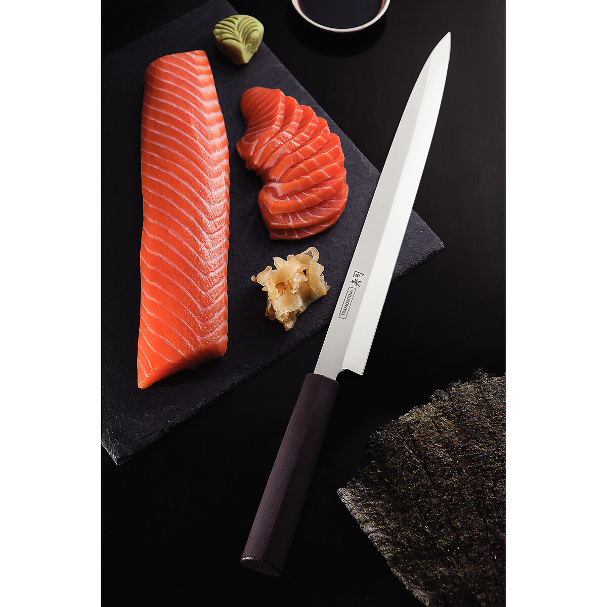 Faca Yanagiba Sushi Silver 13", Tramontina castanho, TRAMONTINA