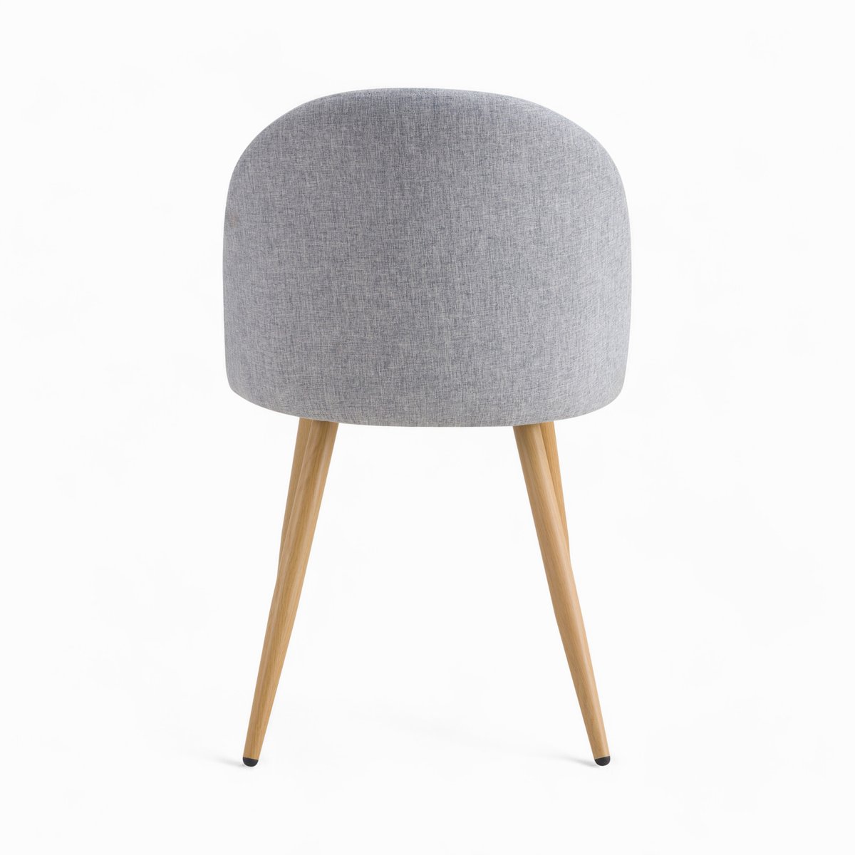 Pack 4 chaises en tissu - COZY gris foncé et gris clair, MAISON PAVANE