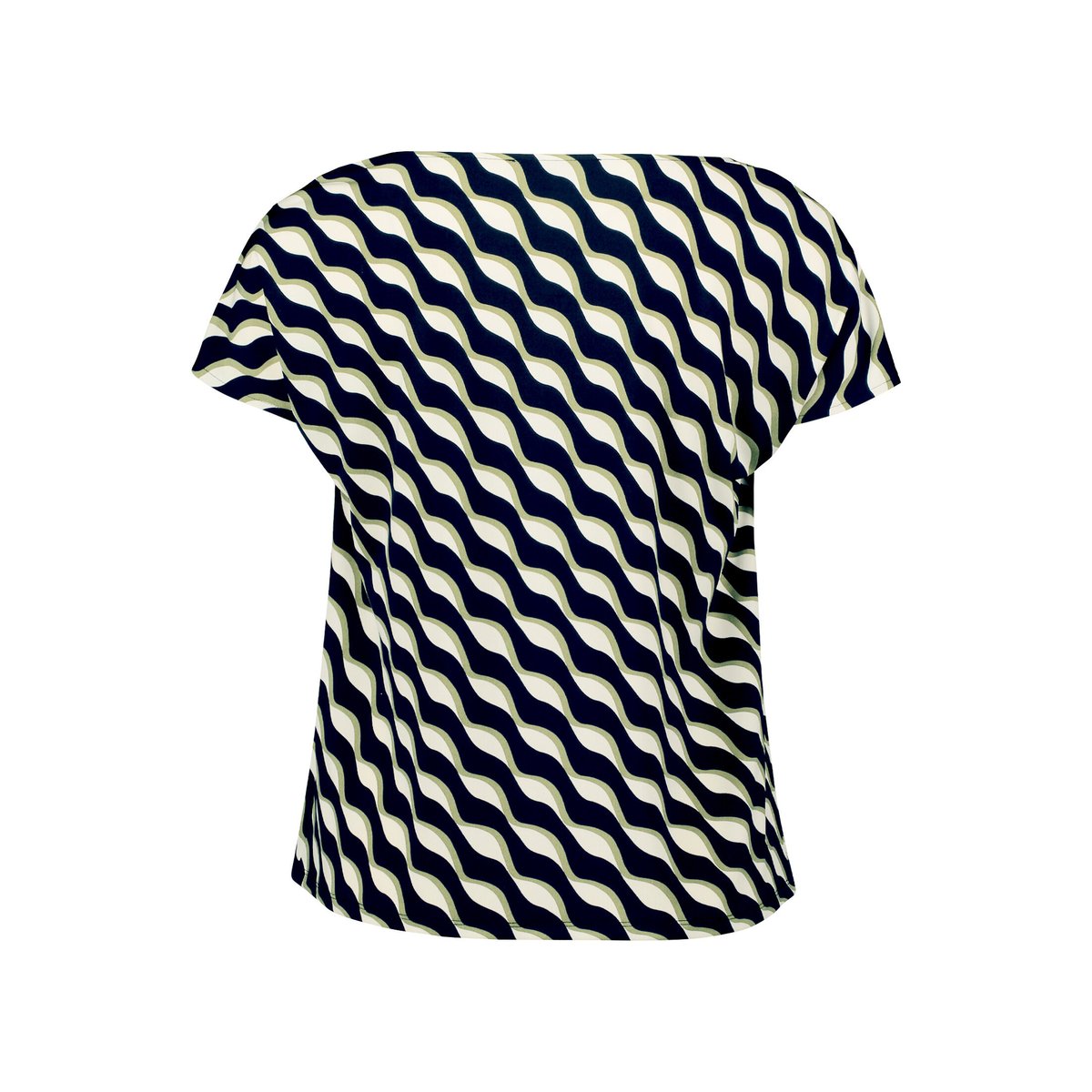 Haut imprimé à encolure bénitier dark blue/green, BETTY BARCLAY