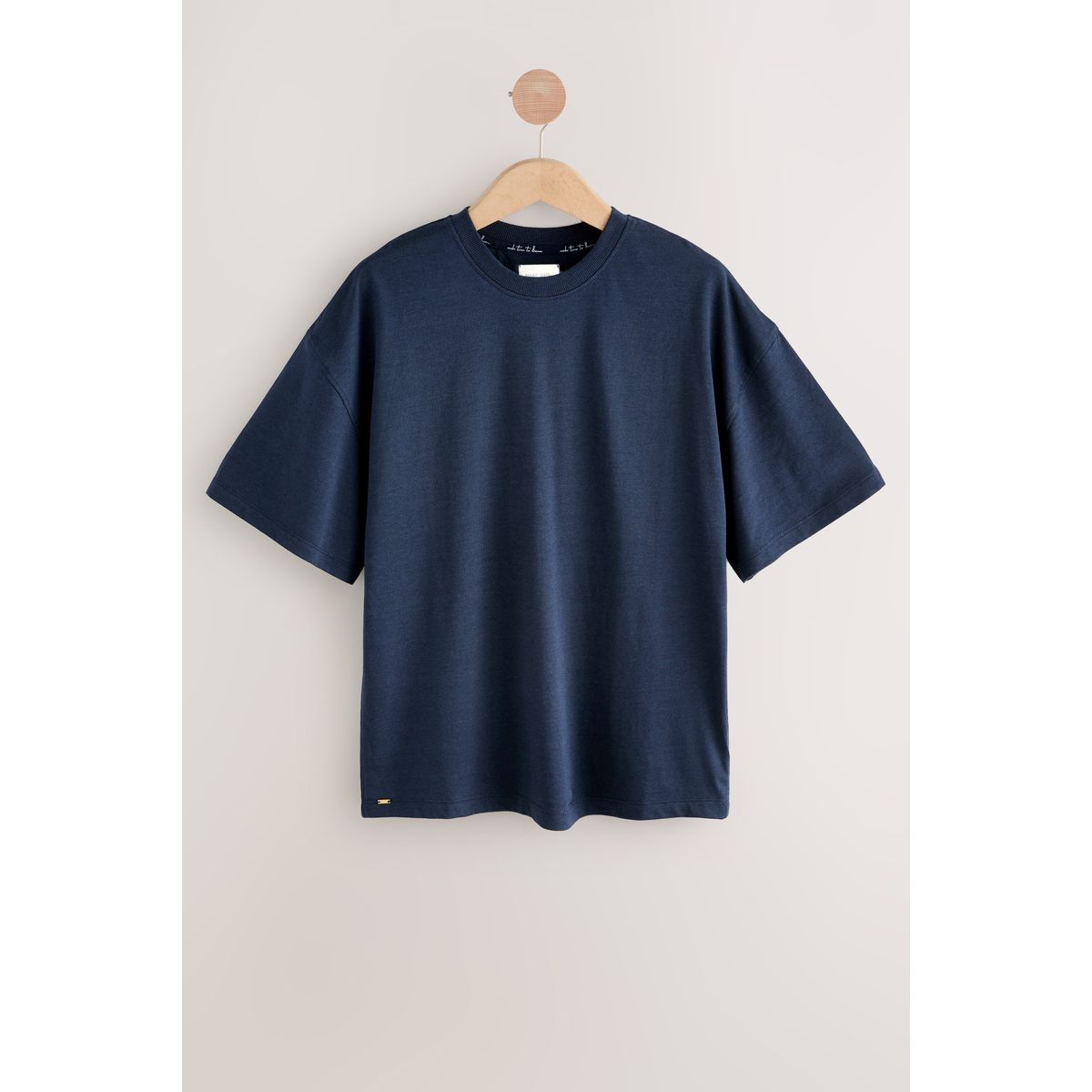 Pyjama en mélange de coton à manches courtes bleu marine rayé, NEXT