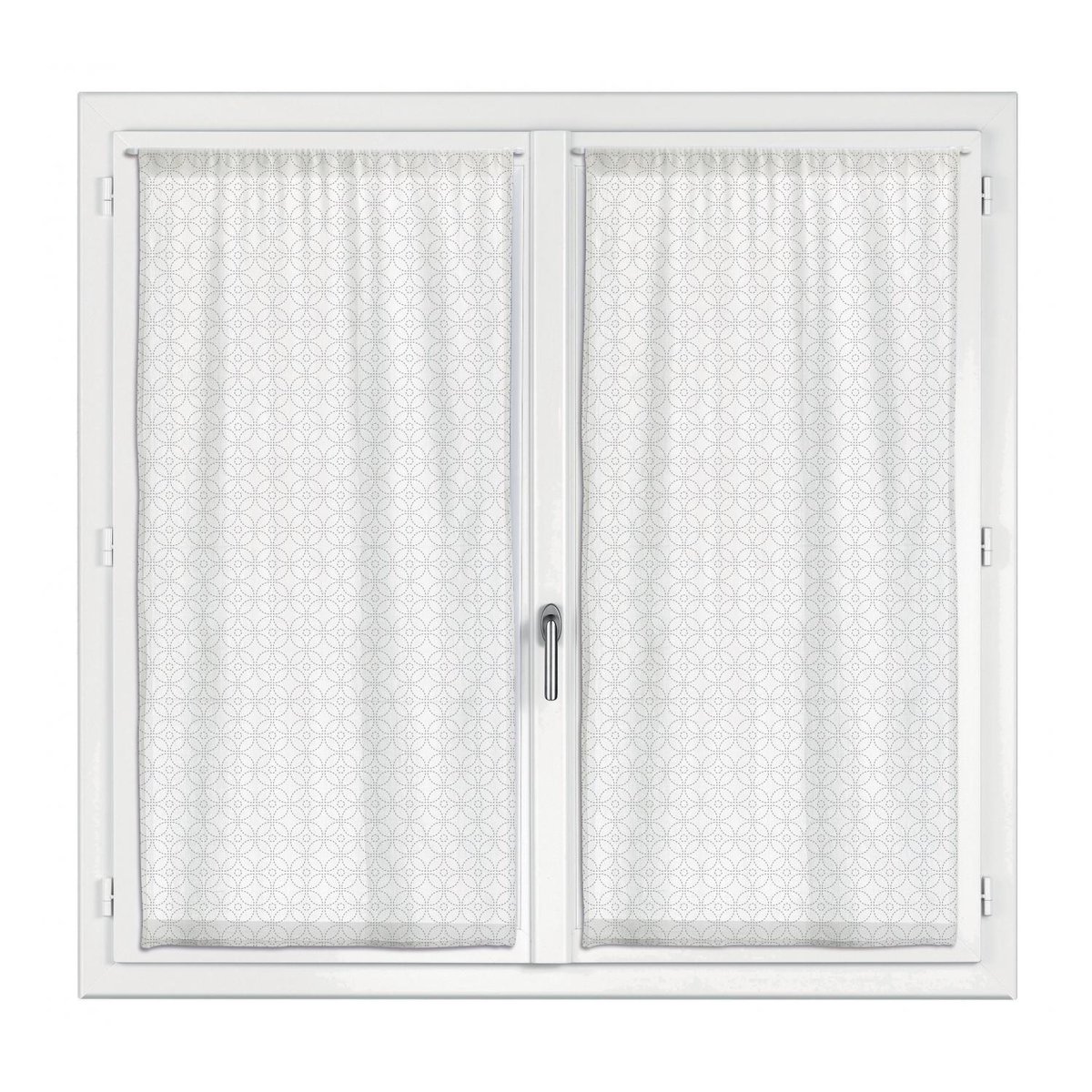 2 Rideaux Voile Touch Fantaisie blanc, LES ATELIERS DU LINGE