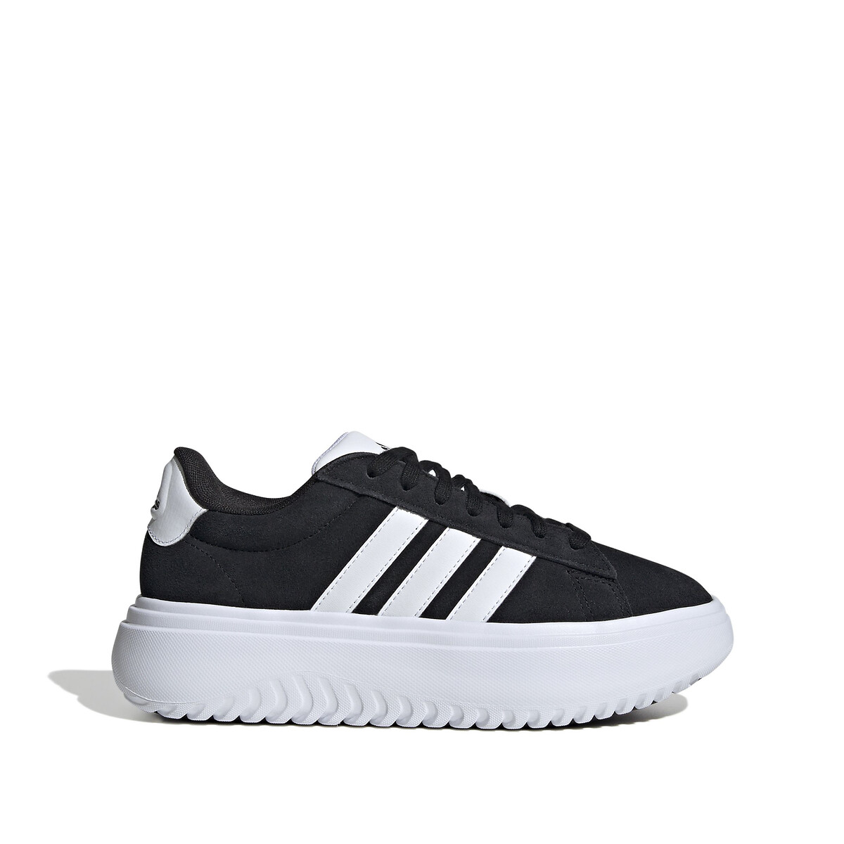 Baskets cuir Grand Court Platform Suede noir/blanc, ADIDAS SPORTSWEAR