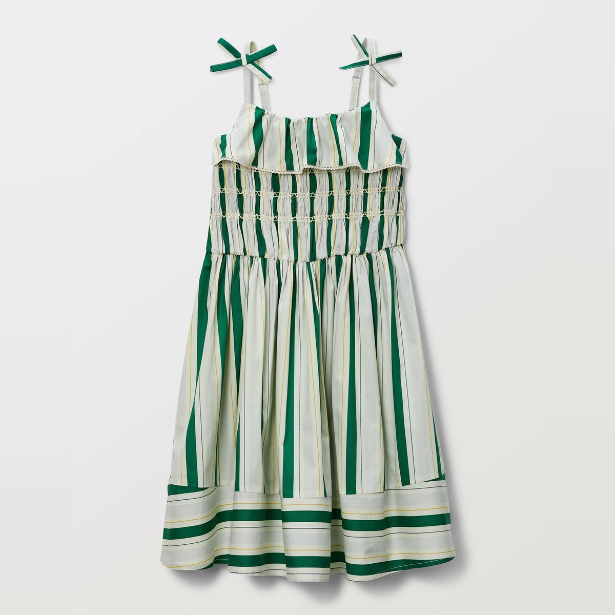Robe midi à bretelles imprimée en coton eau, MONOPRIX