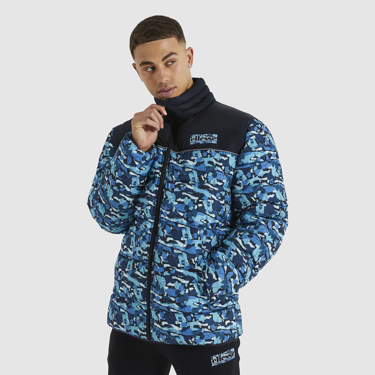 Doudoune Lecta imprimé bleu, ELLESSE