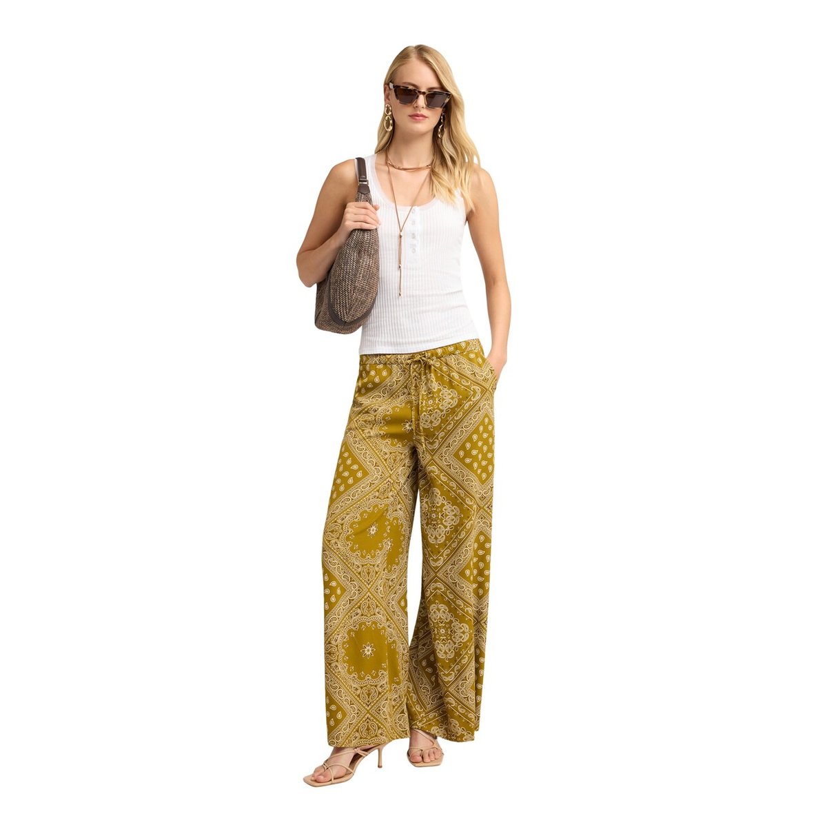 Pantalon palazzo verde militare, MOTIVI