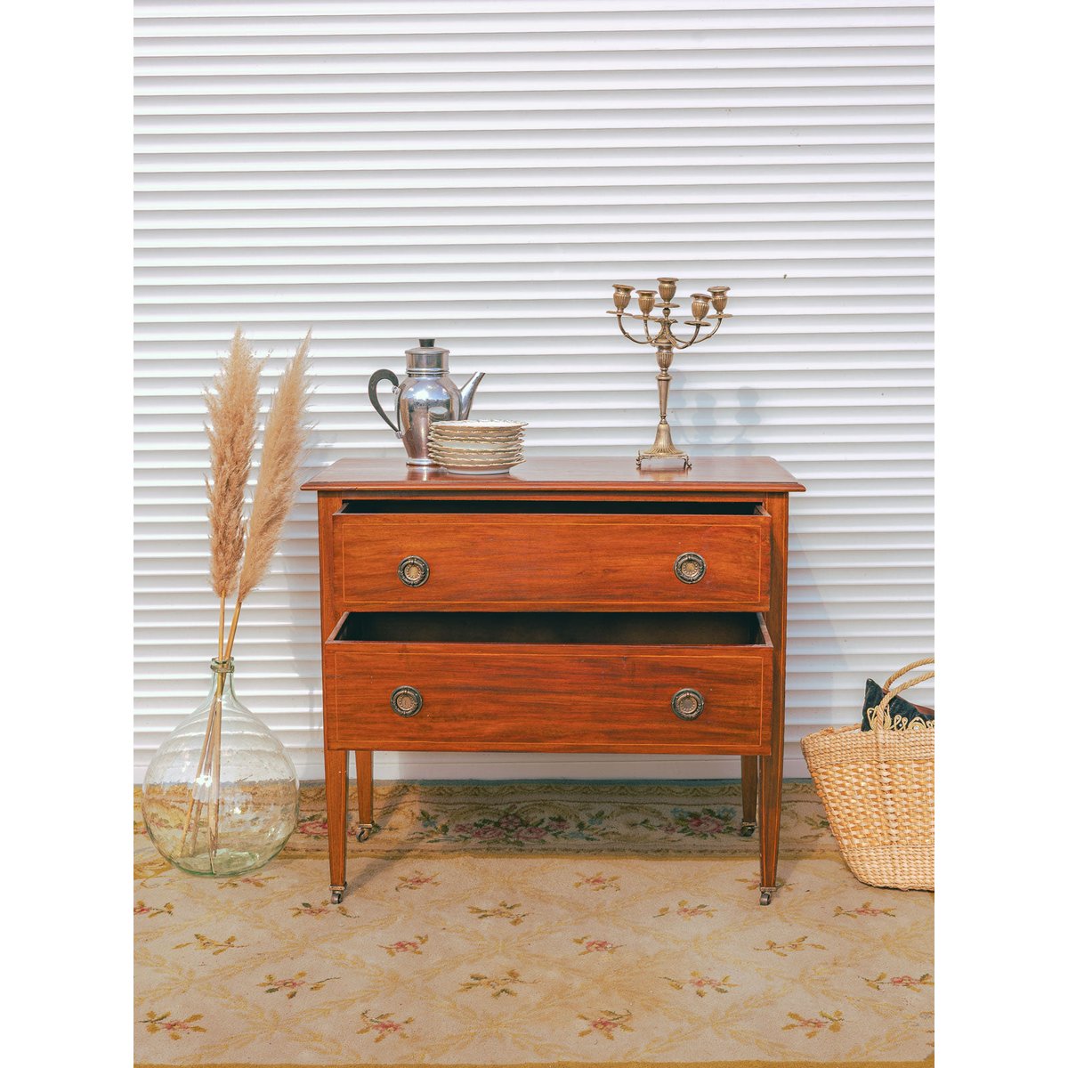 Commode style Louis XVI Garance N°727 - Bon état marron, DEBONGOUT