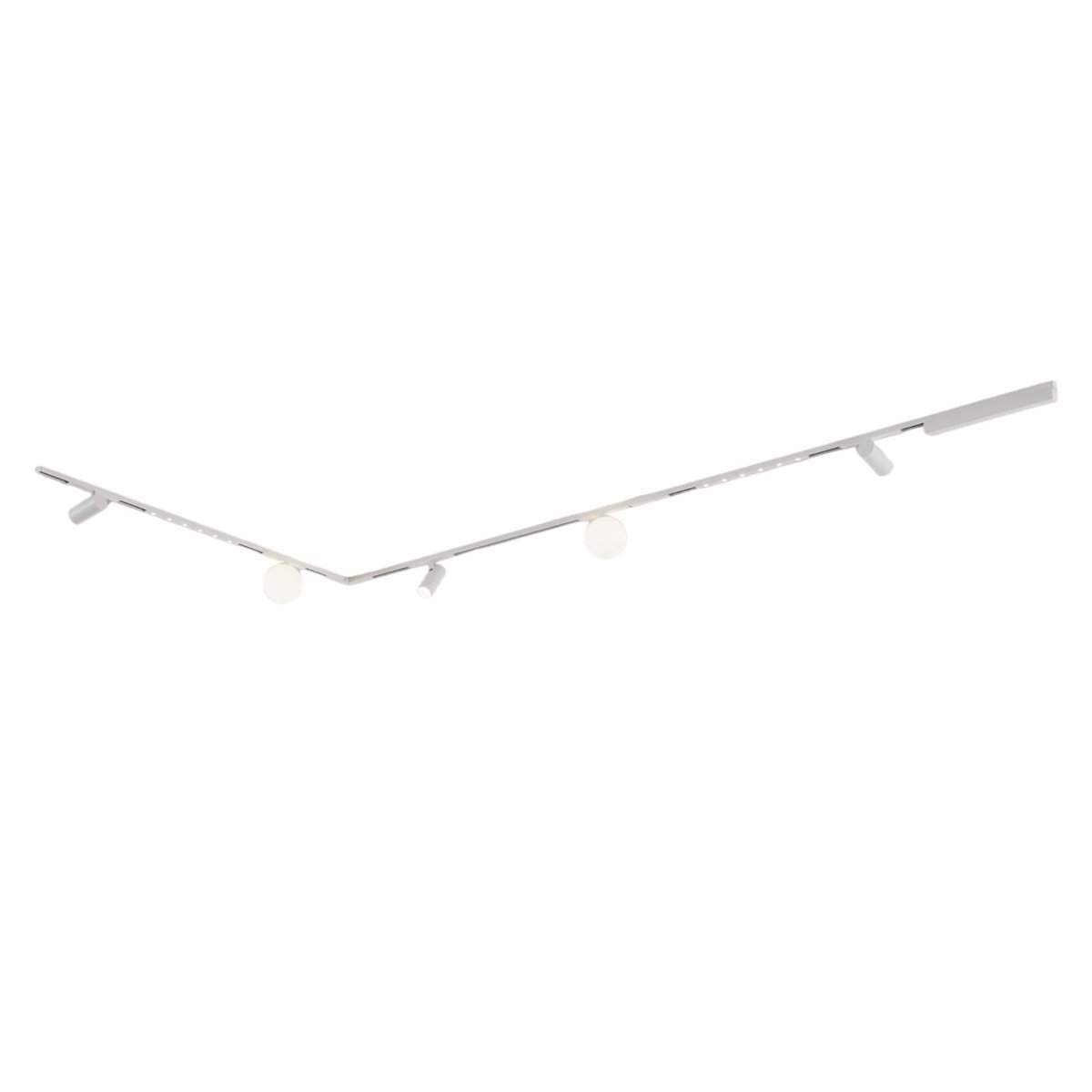 Kit 3 rails L LED spots + boules - LYNE blanc, KOSILUM