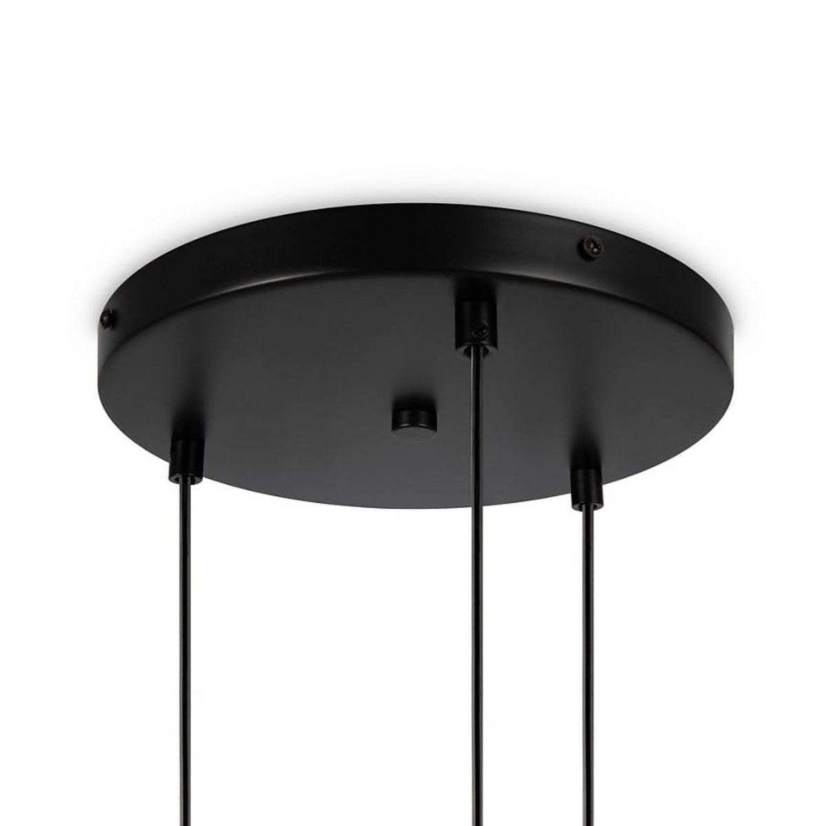 Suspension 3 globes en grappe ajustables DELTONA noir, PIER IMPORT