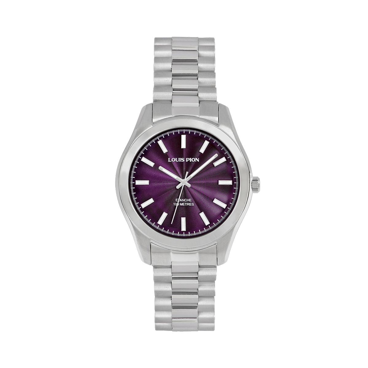 Montre Analogique  ADRIENNE argenté violet argenté, LOUIS PION