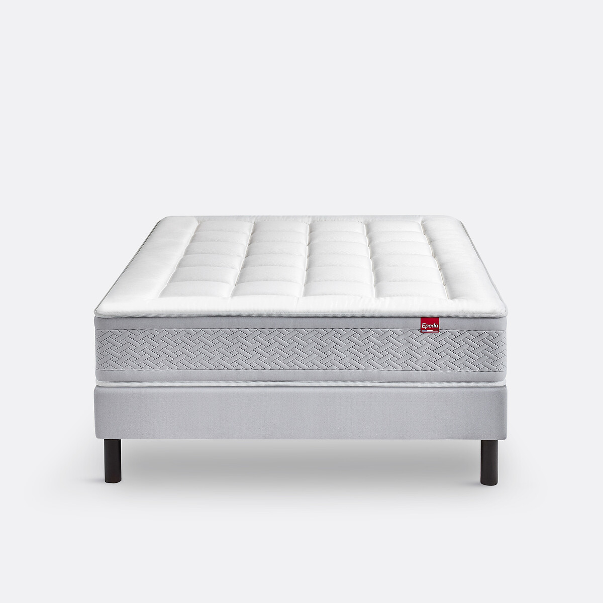 Matras 800 pocketveren, 5 zones, Le Majestueux wit/muisgrijs, EPEDA