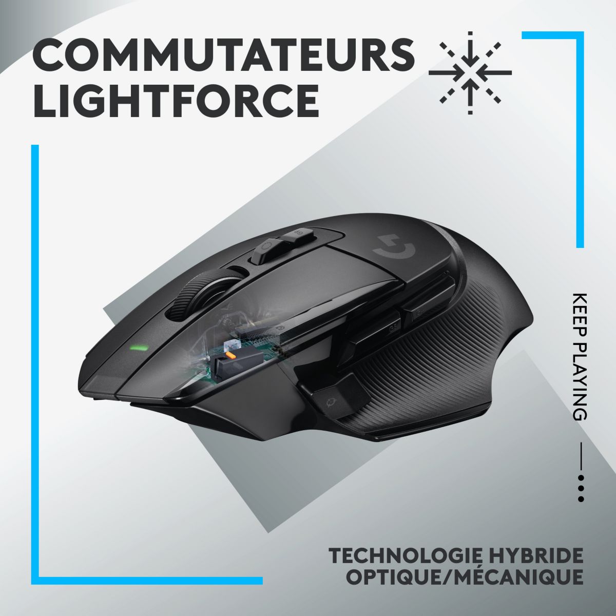 Souris Gamer Sans Fil G502 X Lightspeed Noir couleur unique, LOGITECH