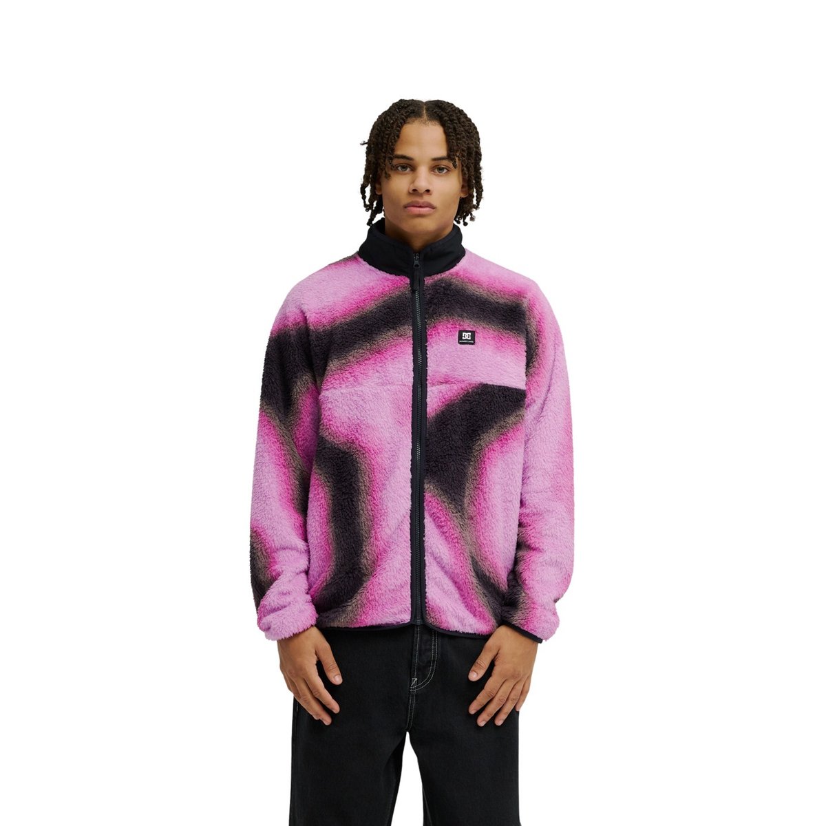 Polaire zippée en sherpa LYNX. rose offscale lilac, DC SHOES