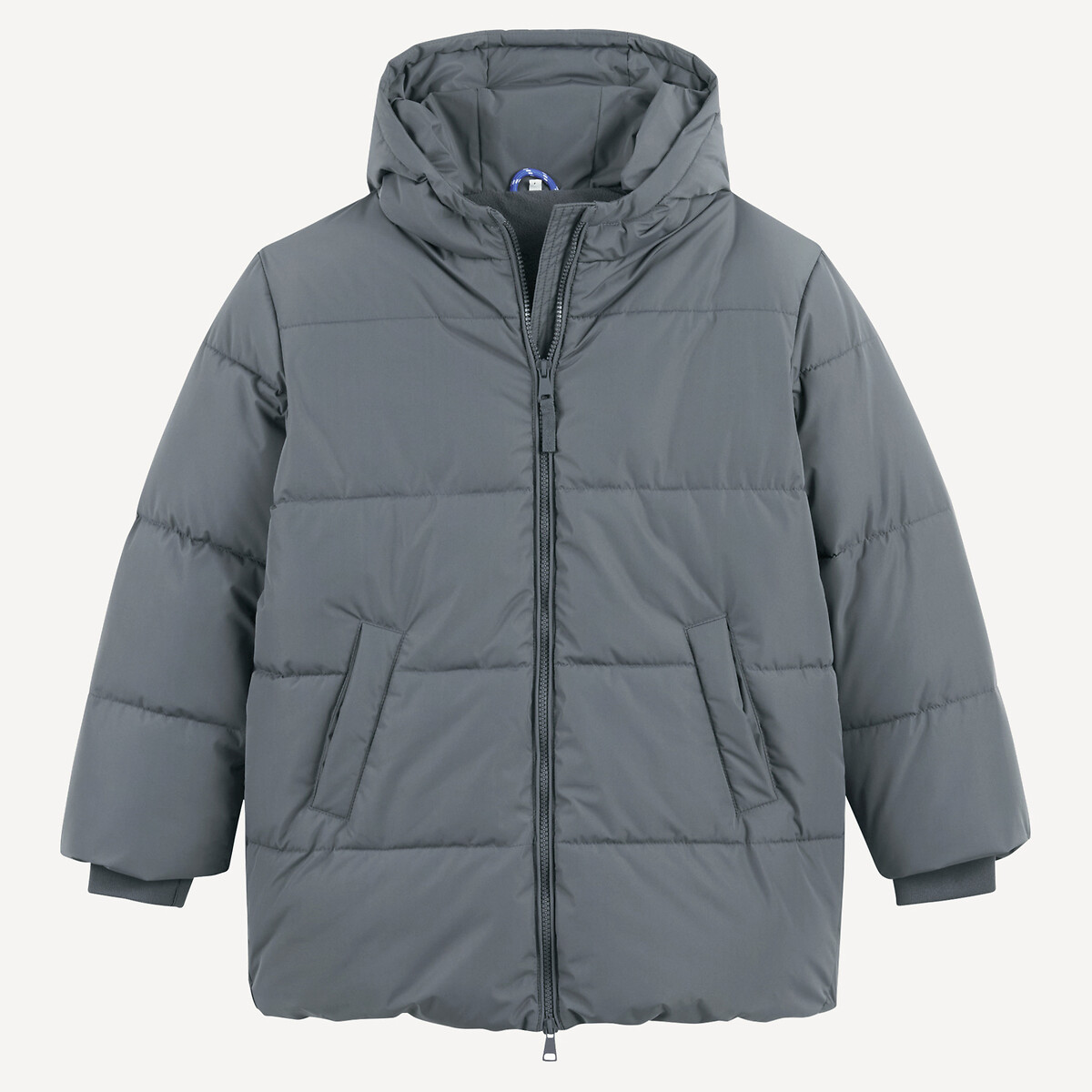 Doudoune longue avec capuche gris anthracite, LA REDOUTE COLLECTIONS