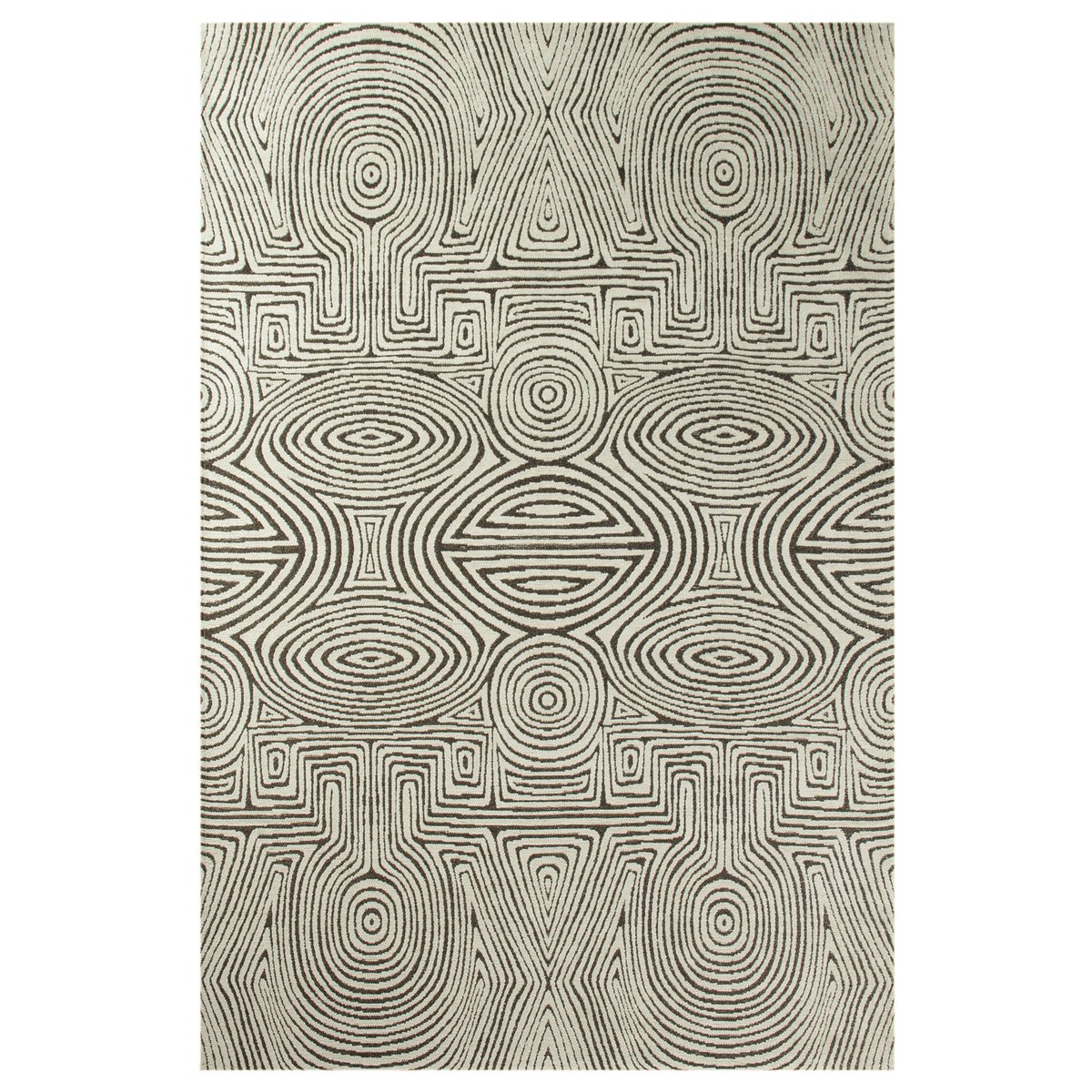 Tapis intérieur/extérieur moderne tissé plat HABANERO blanc, NOVATREND
