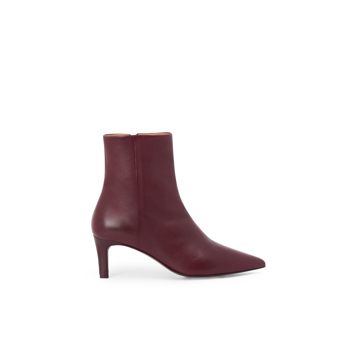 Boots À Talon en cuir CASSANDRE bordeaux, MELLOW YELLOW