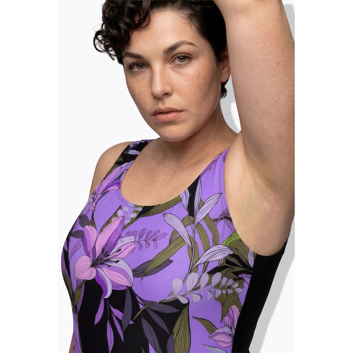 Maillot de bain motif lys noir, ULLA POPKEN