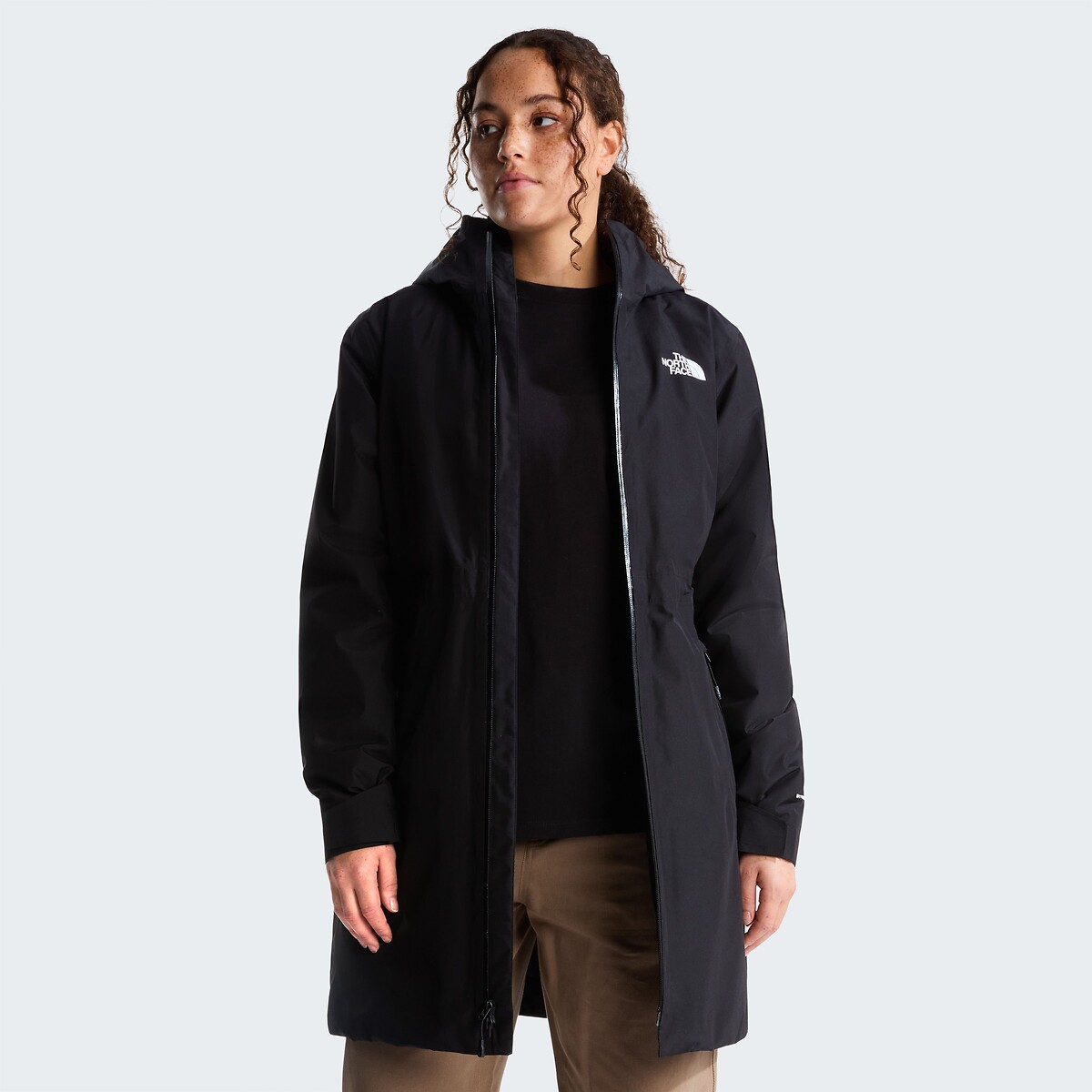 Parka longue fermeture zippée, plein hiver noir, THE NORTH FACE