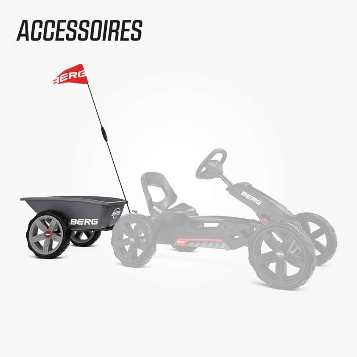 Kart à Pédales pour Enfants, 2+ Ans, Reppy Rebel Noir black, BERG TOYS