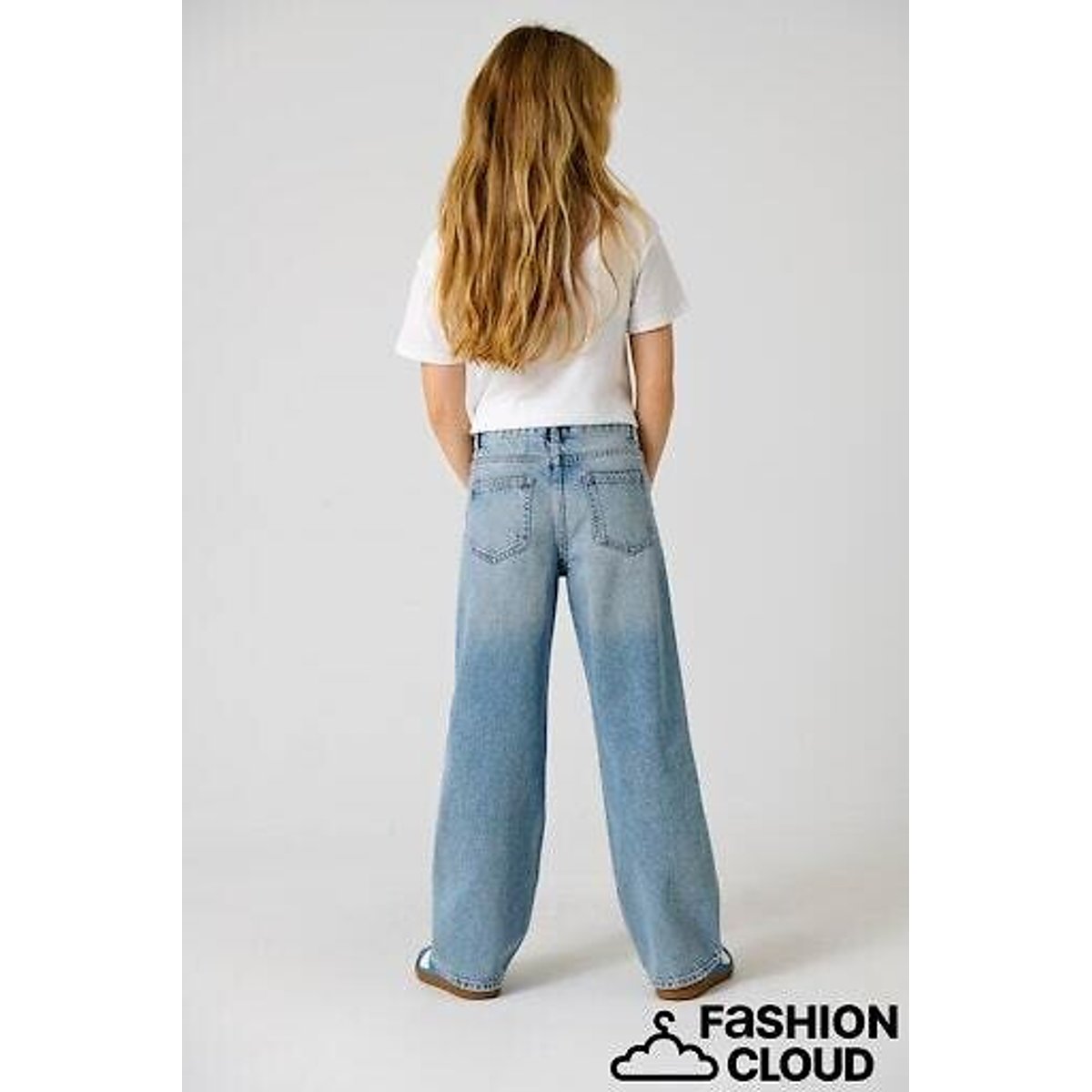 Wide Leg Jeans light denim blue, KIDS ONLY