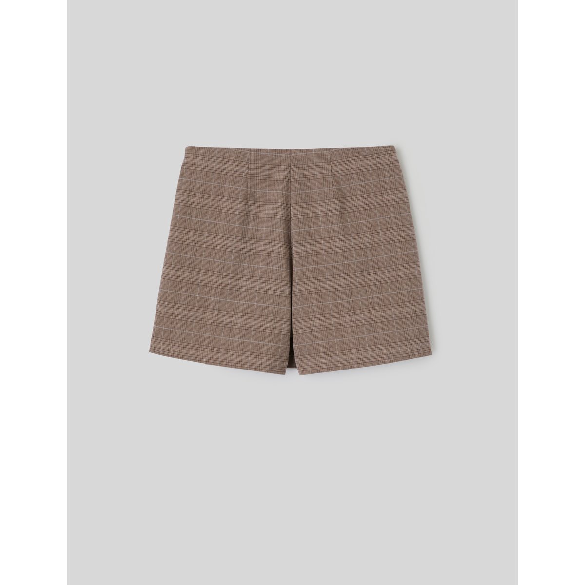 Jupe-short à carreaux marron foncée, BZB