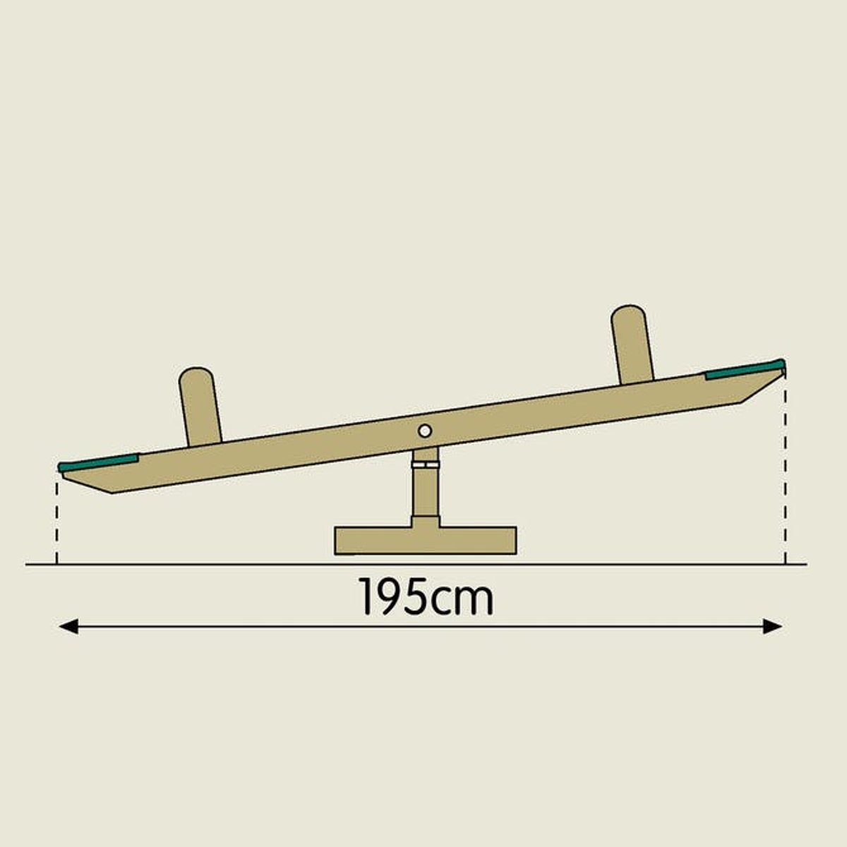 Trébuchet à bascule rotatif marron - vert, TP TOYS
