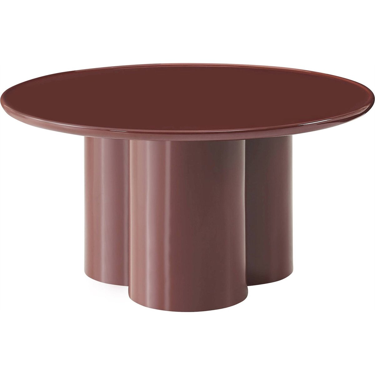 Table basse ronde ROULNESS noir et bordeaux, RECOLLECTION